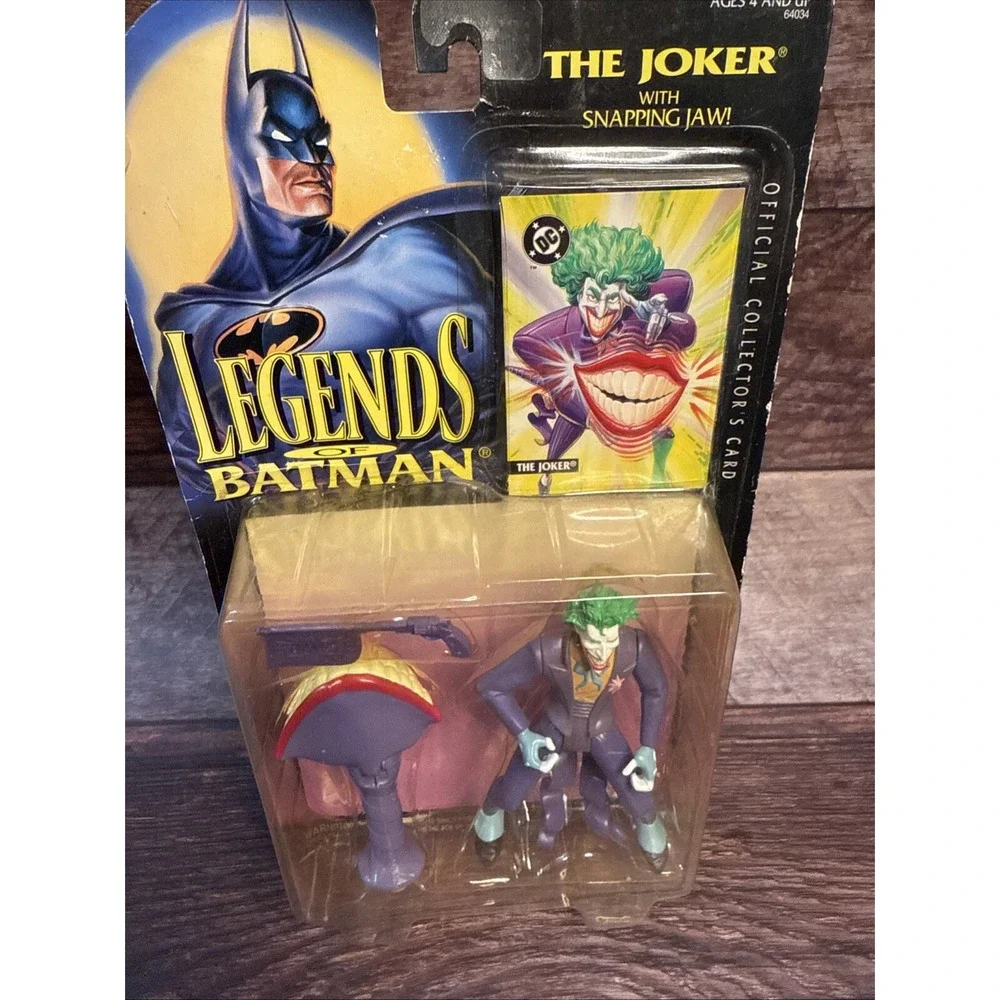 *Collectible Vtg. 1994 Legends of Batman, The Joker with Snapping Jaw Figure NIP